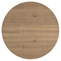 Stolik Kawowy ZADE Okrągły Ø 60 cm, fornir dębowy Dune, podstawa cylindryczna
