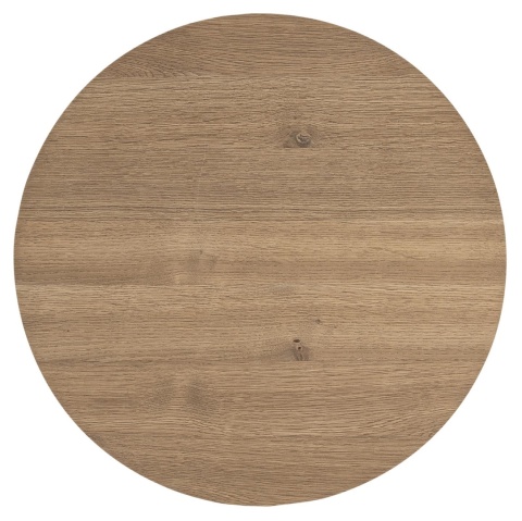 Stolik Kawowy ZADE Okrągły Ø 60 cm, fornir dębowy Dune, podstawa cylindryczna