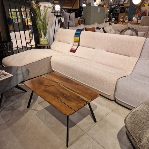 Stolik Kawowy z Litego Drewna Orzechowego z Żywicą Epoksydową 90x50 cm Stolik Kawowy z Litego Drewna Orzechowego z Żywicą Epoksydową 90x50 cm