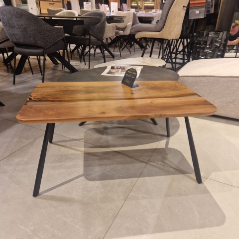 Stolik Kawowy z Litego Drewna Orzechowego z Żywicą Epoksydową 90x50 cm Stolik Kawowy z Litego Drewna Orzechowego z Żywicą Epoksydową 90x50 cm