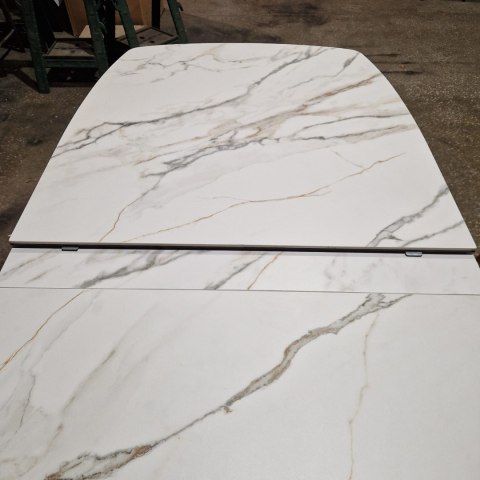 (defekt) Stół rozkładany ceramiczny PADOVA Xooon (180-240) cm, jasny, Nogi grafitowe