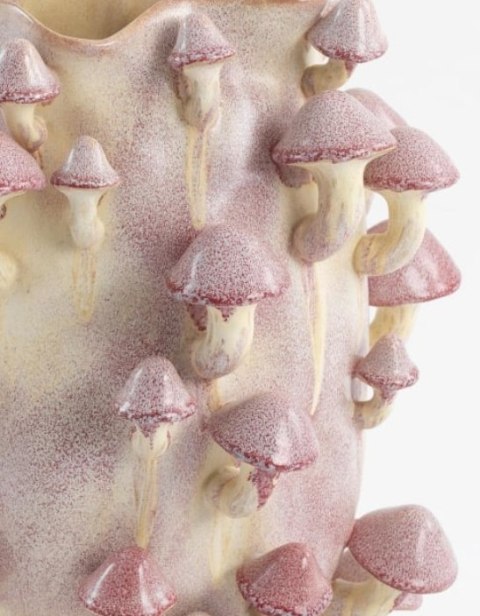 [na zamówienie] artystyczny wazon ceramiczny Harriet COCOmaison 48 cm z grzybami 3D