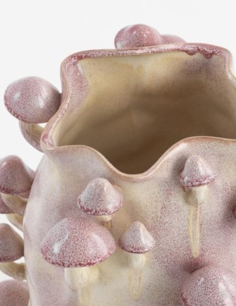 [na zamówienie] artystyczny wazon ceramiczny Harriet COCOmaison 48 cm z grzybami 3D