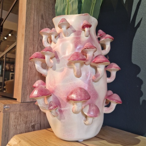 [na zamówienie] artystyczny wazon ceramiczny Harriet COCOmaison 48 cm z grzybami 3D