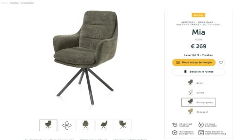 [od ręki] Krzesło Mia Henders& Hazel ciemnozielone