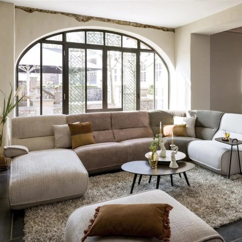 Element modułowy / sofa Dublin 2-osobowy bez podłokietników, wysokie oparcie, sprężyny kieszeniowe