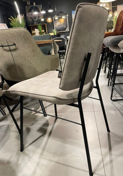 Krzesło Habufa Faas/ Fausto tkanina Rocky Jasnoszare