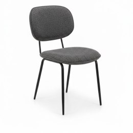 Krzesło do jadalni LEXI z wyborem tapicerki, podstawa metalowa czarna, z uchwytem