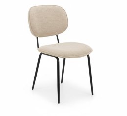 Krzesło do jadalni LEXI z wyborem tapicerki, podstawa metalowa czarna, z uchwytem