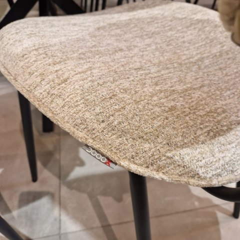 Krzesło do jadalni LEXI z wyborem tapicerki, podstawa metalowa czarna, z uchwytem