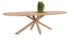 [M] Henders & Hazel Stół Jadalniany Owalny Metalox/ Nyborg 240x110 cm, Centralna Noga Drewniana, Fornir Dąb Naturalny