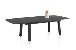 [M, od ręki defekt #1] ANTRACYT Stół rozkładany H&H Palace 190 + 60 x 110 cm 4 klasyczne nogi