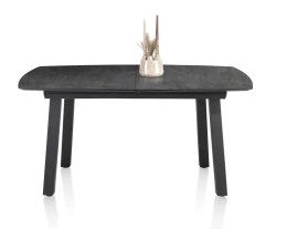 [M, od ręki defekt #1] ANTRACYT Stół rozkładany Henders& Hazel Palace 160 + 50 x 110 cm antracyt klasyczne 4 nogi