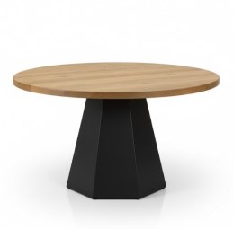 Stół do jadalni HOME, okrągły Ø125 cm, lite drewno dębowe