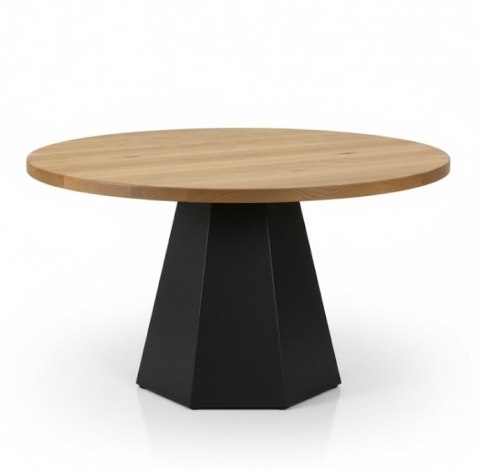 Stół do jadalni HOME, okrągły Ø125 cm, lite drewno dębowe