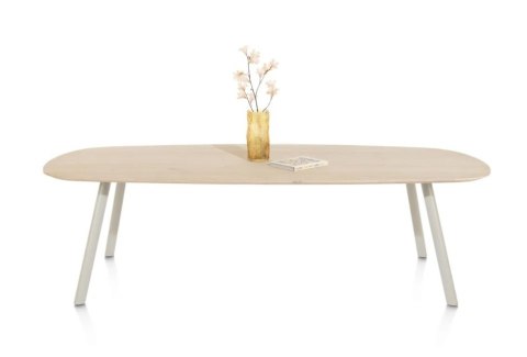 Stół jadalniany Xooon NIORA 240 x 115 cm- Dąb Naturalny Fornir Nogi Metal