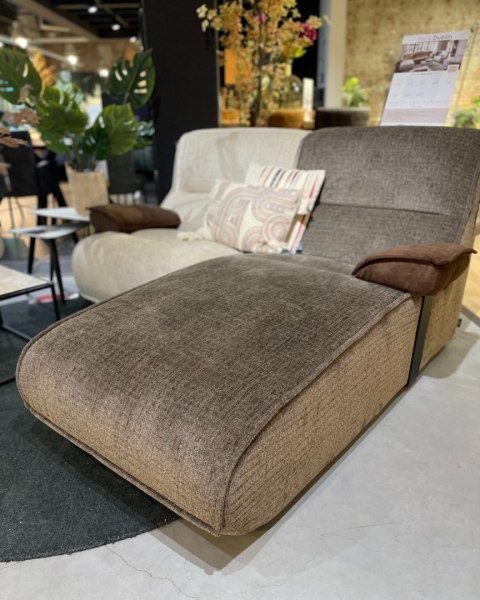 Szezlong modułowy Dublin, element końcowy, wysokie oparcie, sprężyny kieszeniowe