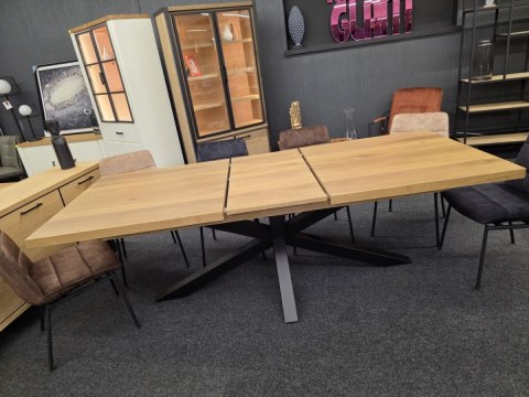 [T#2, od ręki] Stół Henders& Hazel Metalox centralna noga pająk 190+ 50 x 100 cm