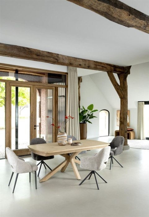 (T, od ręki) Stół rozkładany NYON Henders & Hazel 200-280x100 cm, fornir dębowy, kolor Natural Sand