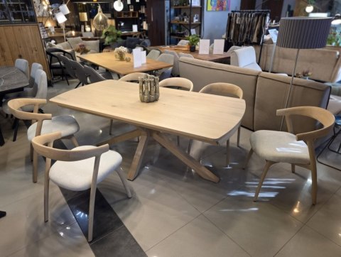 (T, od ręki) Stół rozkładany NYON Henders & Hazel 200-280x100 cm, fornir dębowy, kolor Natural Sand