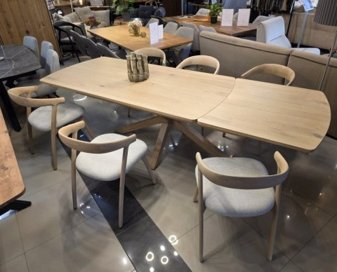 (T, od ręki) Stół rozkładany NYON Henders & Hazel 200-280x100 cm, fornir dębowy, kolor Natural Sand