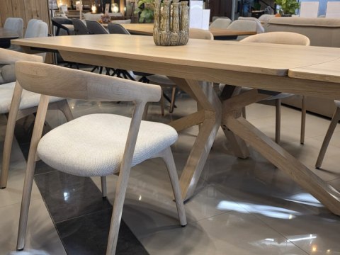 (T, od ręki) Stół rozkładany NYON Henders & Hazel 200-280x100 cm, fornir dębowy, kolor Natural Sand