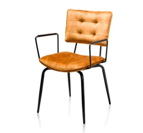 [na zamówienie] Krzesło H&H Manou ochra/ podłokietnik