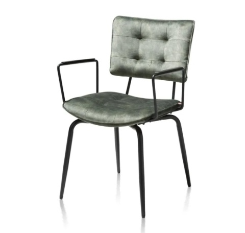 [na zamówienie] Krzesło H&H Manou oliwka/ podłokietnik