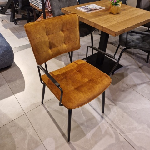 [na zamówienie] Krzesło H&H Manou ochra/ podłokietnik