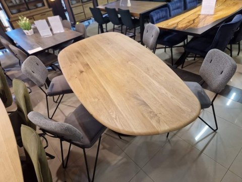 Krzesło do Jadalni JUNE (wybór tapicerki) Sprężyny Kieszeniowe (Pocket Springs), Nogi Metalowe Czarne - Henders & Hazel