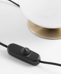 Lampa Stołowa MILKY, Szklana Kula z Efektem Gradientu, Podstawa Złota - Coco Maison (53226-WIT)
