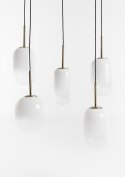 Lampa Wisząca MILKY 5-punktowa, Szklane Kule z Gradientem, Złota - Coco Maison (53223-WIT)