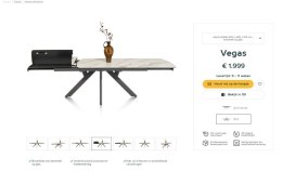 (M#1) Stół Henders& Hazel Vegas 200+ 80 x 100 cm ceramika na szkle hartowanym