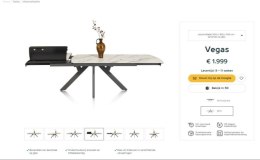 [M, Defekt #1] Stół Henders& Hazel Vegas 200+ 80 x 100 cm ceramika na szkle hartowanym