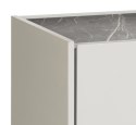 [M] Szafka RTV NOON Henders & Hazel MDF Lakierowany Silk Grey 210 cm Opcjonalny Blat Primo Laminato Marmur