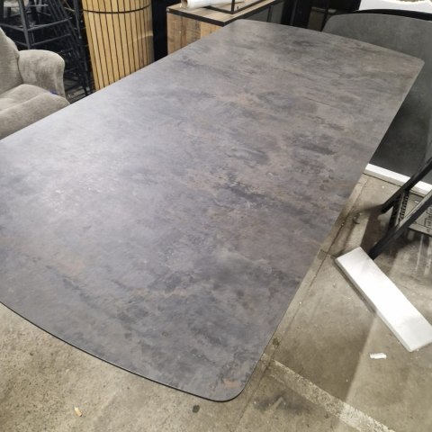 [M, od ręki DEFEKT#2] Największy stół rozkładany Pavalon 200-278x100 cm na centralnej nodze, blat Primo (HPL), kolor antracyt