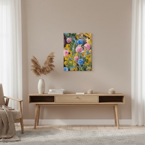 Nowoczesny obraz "Apogeum Lata" - kwiaty, słoneczniki 58x78 cm