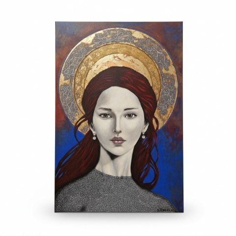 Obraz Akrylowy „Czerwona Aureola" (Modern Icon), 80x120 cm, Na Płótnie