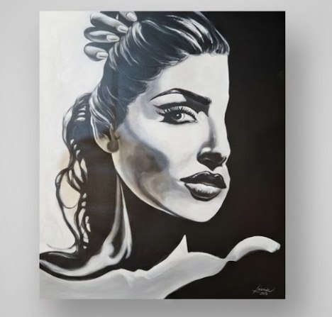 Ręcznie malowany obraz 110 x 90 cm