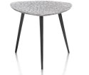 Stolik Boczny/Pomocniczy DORVAL, Metalowy Srebrny, Blat Teksturowany - Henders & Hazel (1671861)