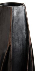 [na zamówienie] Wazon Podłogowy MERLE 81 cm, Prostokątny, Struktura Linearna, Polyresin Czarny - Coco Maison (50027-ZWA)