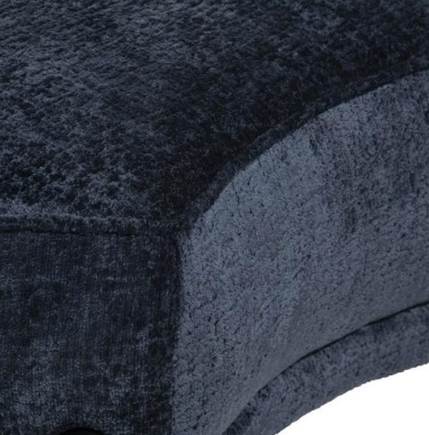 [K] Puf Ronda Niebieski - Połyskujący z Wcięciem na Fotel | Coco Maison