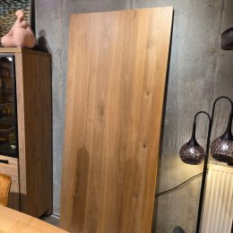 [K] Stół do Jadalni Nyborg 230x100 cm - Fornir Dębowy Dune Natural | Noga Centralna