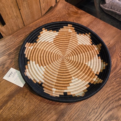 Misa/ Taca/ Dekoracja Ścienna Sizalowa Handmade Rwanda – Naturalne Włókna Miska