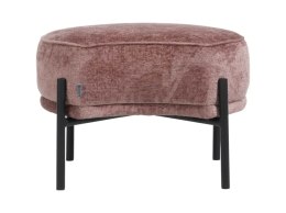 [R] Puf Ronda Różowy - Okrągły z Połyskiem i Wcięciem | Coco Maison