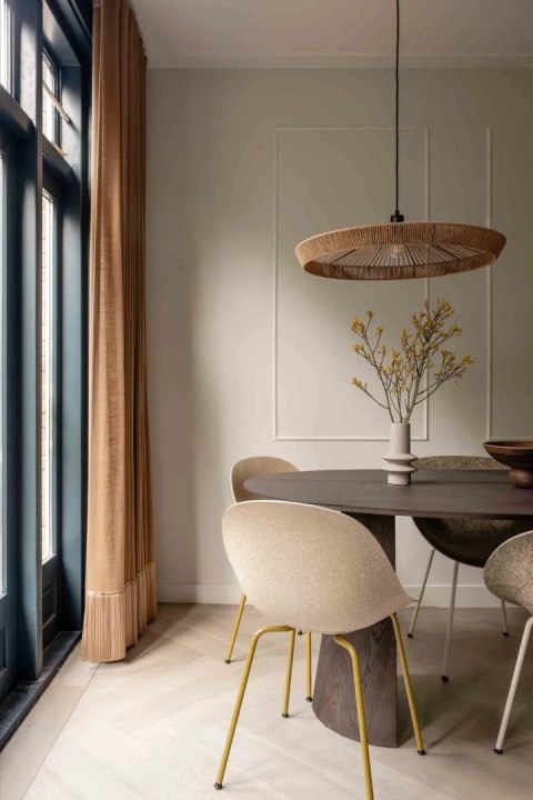 [R] Stół do jadalni TRENTON 240x110 cm, fornir dębowy, kolor Clay, organiczny kształt