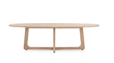 [R, od ręki] Stół Jadalniany Almora 270 cm - Lity Dąb Natural Sand (Lakier Platinum)