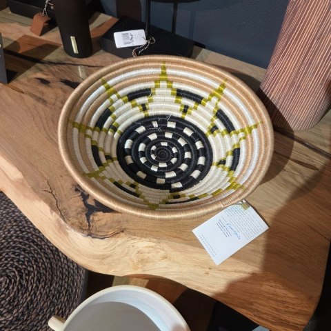 Ręcznie pleciona Miska Dekoracyjna Pleciona Vestine Green - Coco Maison