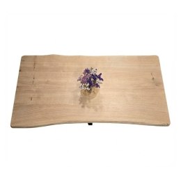 Stół Dębowy Vermont 200x100 cm - Lity Dąb 5 cm Live Edge | Noga Pająk