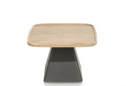 Stolik Kawowy Oskar 60x60 cm - Oak Natural Vintage HPL | Kolumna Grafit